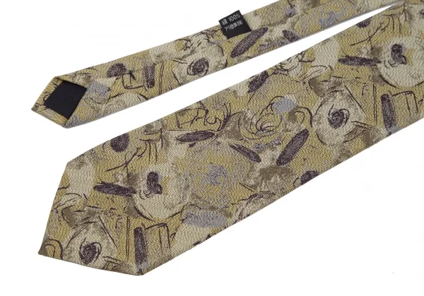 ヨシエイナバYOSHIE INABA グラフィックジャガードシルクネクタイ カーキ他 K-116746_004
