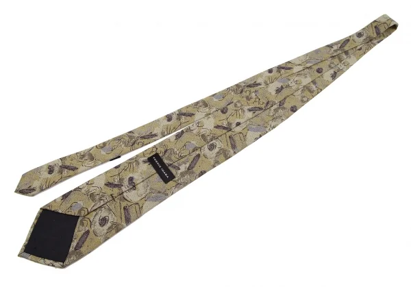 ヨシエイナバYOSHIE INABA グラフィックジャガードシルクネクタイ カーキ他 K-116746_005