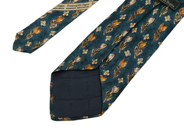 エルメネジルドゼニアErmenegildo Zegna チューリッププリントシルクネクタイ 青他 K-116747_006