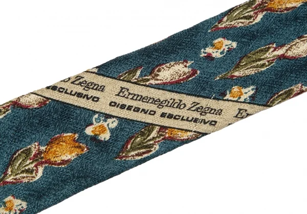 エルメネジルドゼニアErmenegildo Zegna チューリッププリントシルクネクタイ 青他 K-116747_007