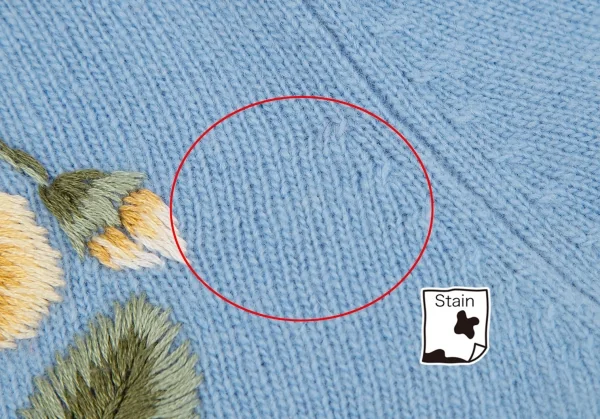 ケイタマルヤマKEITA MARUYAMA ウールカシミヤ花刺繍ニットカーディガン 水色1 K-116760_005