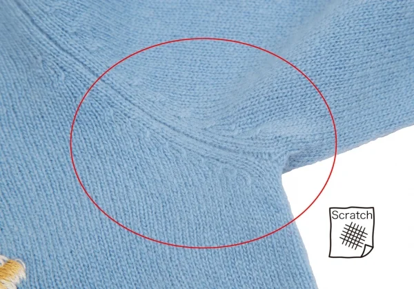 ケイタマルヤマKEITA MARUYAMA ウールカシミヤ花刺繍ニットカーディガン 水色1 K-116760_006