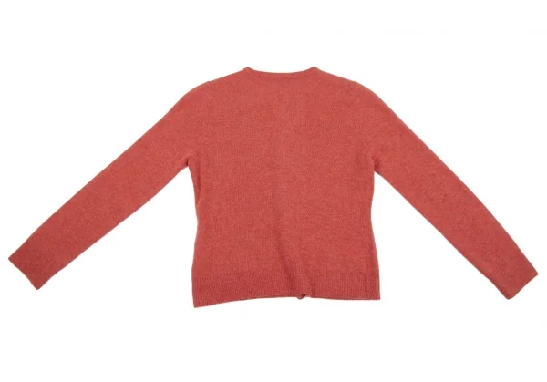 ケイタマルヤマKEITA MARUYAMA ウールカシミヤ花刺繍ニットカーディガン 赤1 K-116761_012