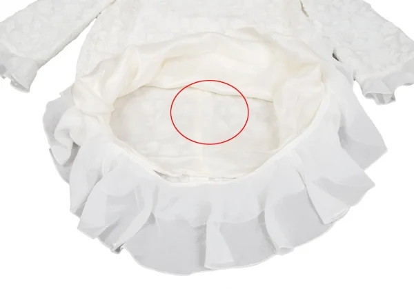 ケイタマルヤマKEITA MARUYAMA フレア切替花刺繍ワンピース オフ1 K-116773_010