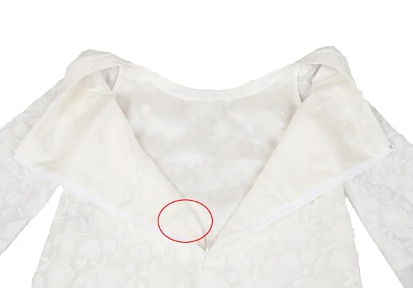 ケイタマルヤマKEITA MARUYAMA フレア切替花刺繍ワンピース オフ1 K-116773_014