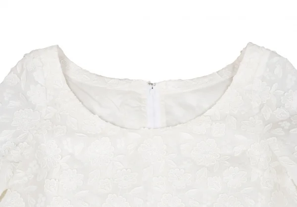 ケイタマルヤマKEITA MARUYAMA フレア切替花刺繍ワンピース オフ1 K-116773_004