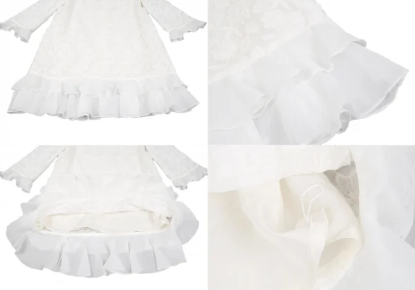 ケイタマルヤマKEITA MARUYAMA フレア切替花刺繍ワンピース オフ1 K-116773_009