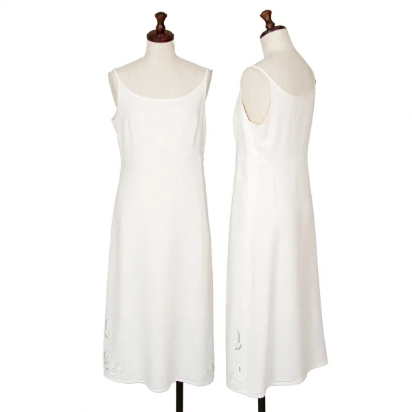 KEITA MARUYAMA Bora Lace Embroidered Cami Dress White M K-116776_001