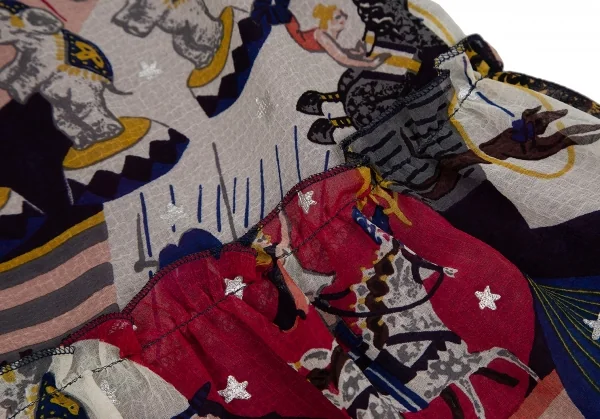 ケイタマルヤマKEITA MARUYAMA サーカスプリントポリシフォンスカート マルチ1 K-116782_010