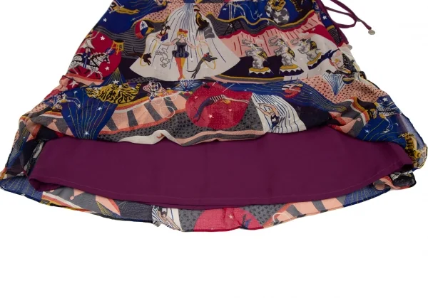ケイタマルヤマKEITA MARUYAMA サーカスプリントポリシフォンスカート マルチ1 K-116782_011
