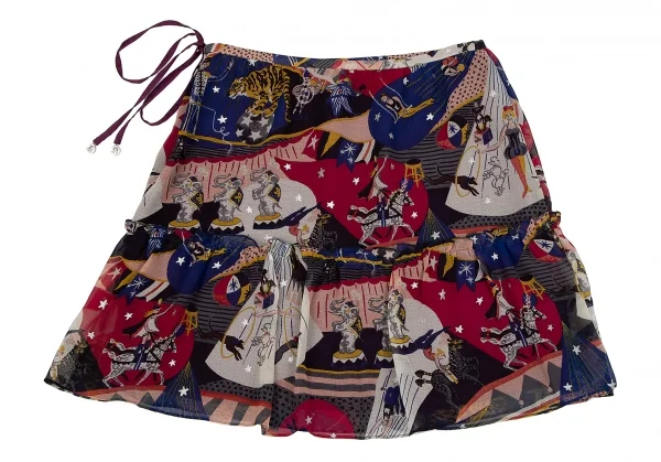 ケイタマルヤマKEITA MARUYAMA サーカスプリントポリシフォンスカート マルチ1 K-116782_013