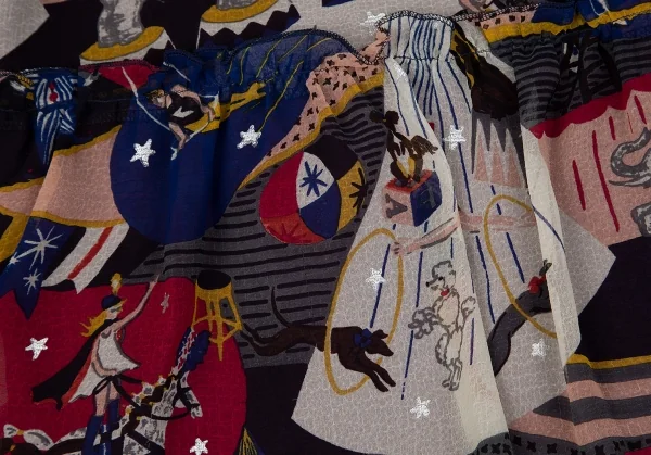 ケイタマルヤマKEITA MARUYAMA サーカスプリントポリシフォンスカート マルチ1 K-116782_015