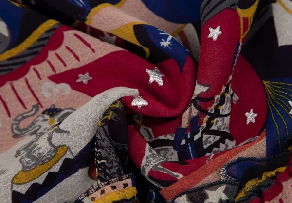 ケイタマルヤマKEITA MARUYAMA サーカスプリントポリシフォンスカート マルチ1 K-116782_016