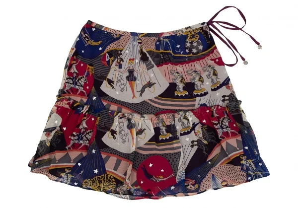 ケイタマルヤマKEITA MARUYAMA サーカスプリントポリシフォンスカート マルチ1 K-116782_002