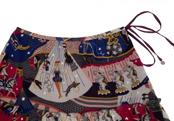 ケイタマルヤマKEITA MARUYAMA サーカスプリントポリシフォンスカート マルチ1 K-116782_003