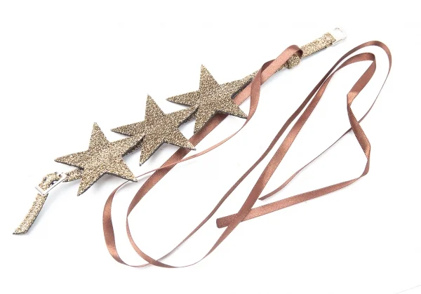 ツルバイマリコオイカワTSURU BY MARIKO OIKAWA グリッタースターヒールサンダル 35 ゴールド35(22.5位) K-116788_010