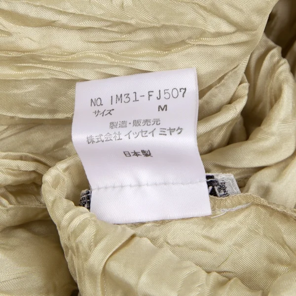 イッセイミヤケISSEY MIYAKEシワプリーツハイネックトップス ベージュM K-116792_014