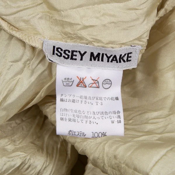 イッセイミヤケISSEY MIYAKEシワプリーツハイネックトップス ベージュM K-116792_015