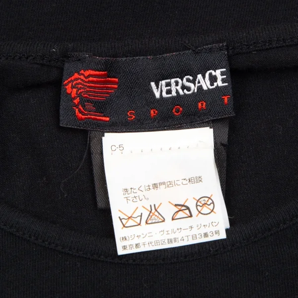 ヴェルサーチスポーツVERSACE PORT ロゴ刺繍タンクトップ 黒S K-116806_013