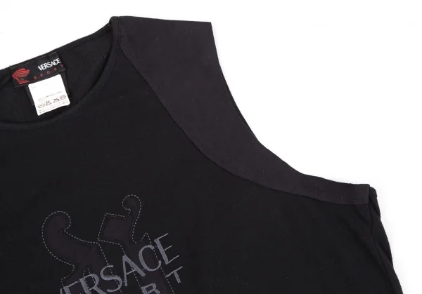 ヴェルサーチスポーツVERSACE PORT ロゴ刺繍タンクトップ 黒S K-116806_005
