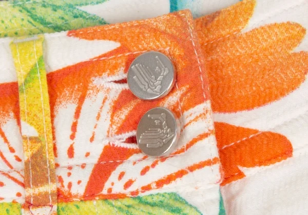 ヴェルサーチスポーツVERSACE SPORT カラフルフラワープリントフレアパンツ 白マルチ40 K-116808_003