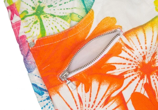 ヴェルサーチスポーツVERSACE SPORT カラフルフラワープリントフレアパンツ 白マルチ40 K-116808_007