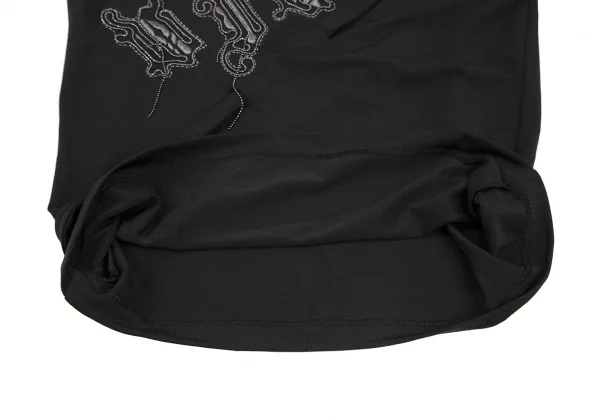 ヴェルサーチ ジーンズクチュールVERSACE JEAN COUTURE チェーン刺繍アシンメトリートップス 黒S K-116809_011