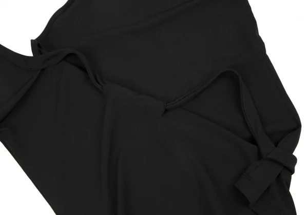 ヴェルサーチ ジーンズクチュールVERSACE JEAN COUTURE チェーン刺繍アシンメトリートップス 黒S K-116809_015