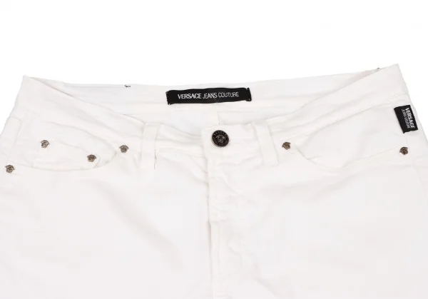 ヴェルサーチ ジーンズクチュールVERSACE JEANS COUTURE ストレッチコットンフレアパンツ 白27/41 K-116812_004