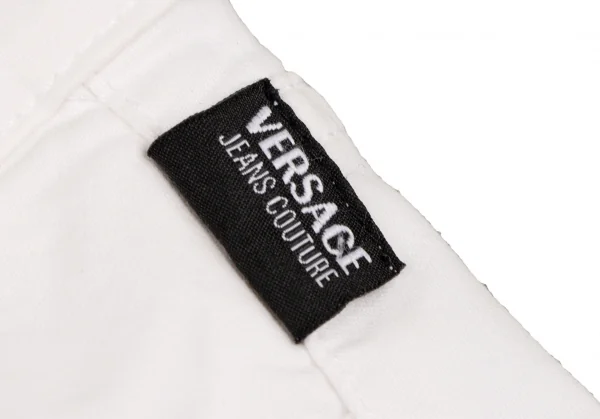 ヴェルサーチ ジーンズクチュールVERSACE JEANS COUTURE ストレッチコットンフレアパンツ 白27/41 K-116812_007