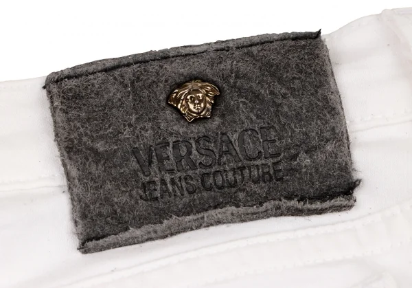 ヴェルサーチ ジーンズクチュールVERSACE JEANS COUTURE ストレッチコットンフレアパンツ 白27/41 K-116812_017
