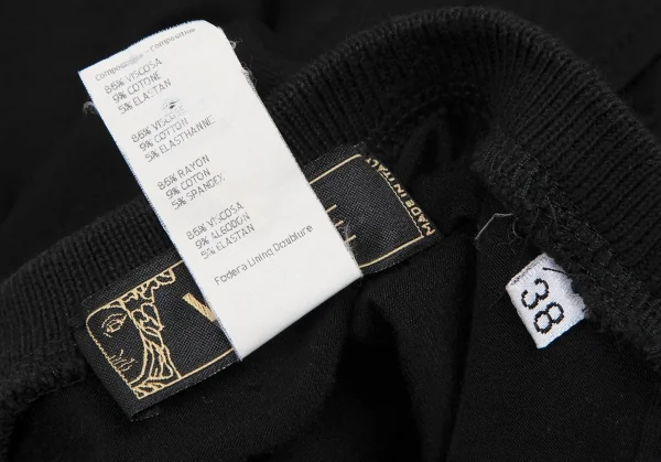 ヴェルサーチVERSACE ショルダーベルトデザインTシャツ 黒S位 K-116815_011