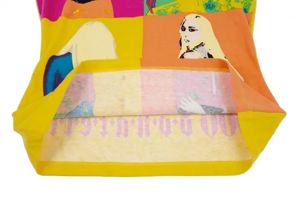 ヴェルサーチVERSACE ドナテラパネルプリントトップス 黄マルチS位 K-116816_011