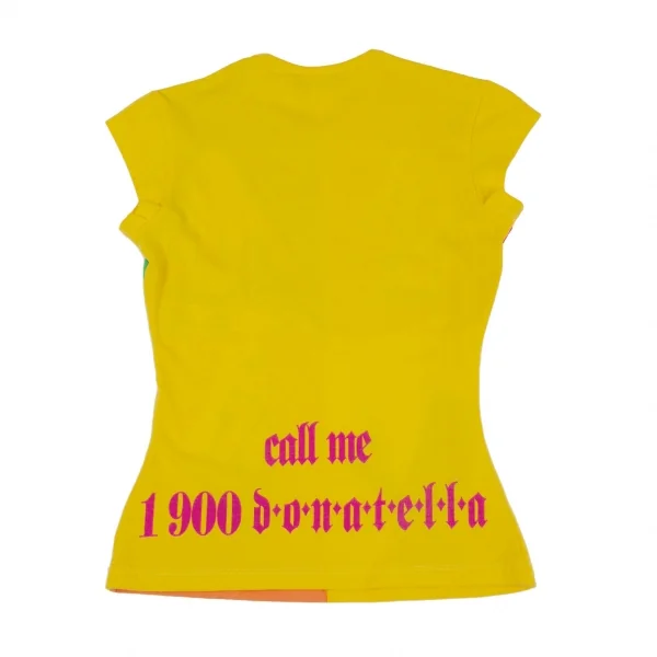 ヴェルサーチVERSACE ドナテラパネルプリントトップス 黄マルチS位 K-116816_012