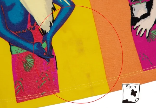 ヴェルサーチVERSACE ドナテラパネルプリントトップス 黄マルチS位 K-116816_009