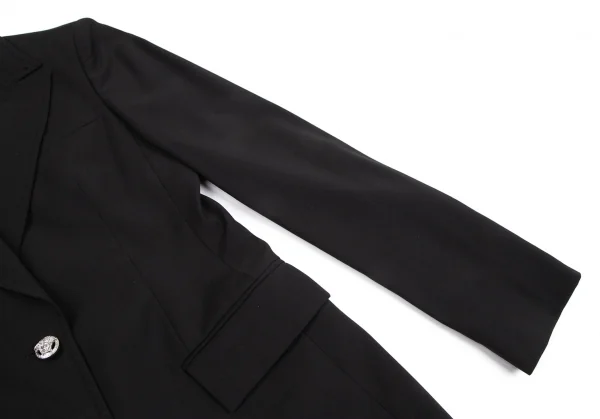 ヴェルサーチVERSACE 裏ゴシックプリントストレッチメデューサボタンジャケット 黒38 K-116822_011