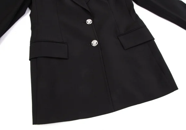 ヴェルサーチVERSACE ストレッチメデューサボタンセットアップスーツ 黒38 K-116824_010