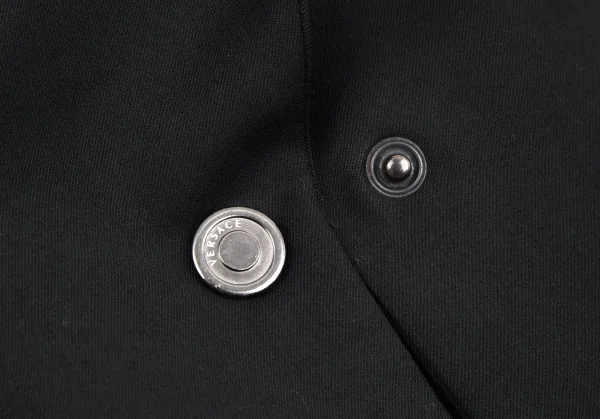 ジャンニヴェルサーチGIANNI VERSACE スタンドカラーピンタックジャケット 黒40 K-116825_010