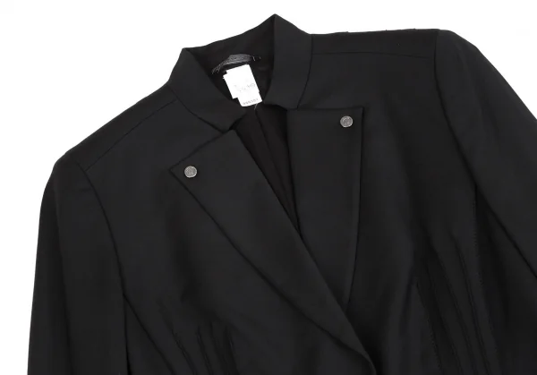 ジャンニヴェルサーチGIANNI VERSACE スタンドカラーピンタックジャケット 黒40 K-116825_003