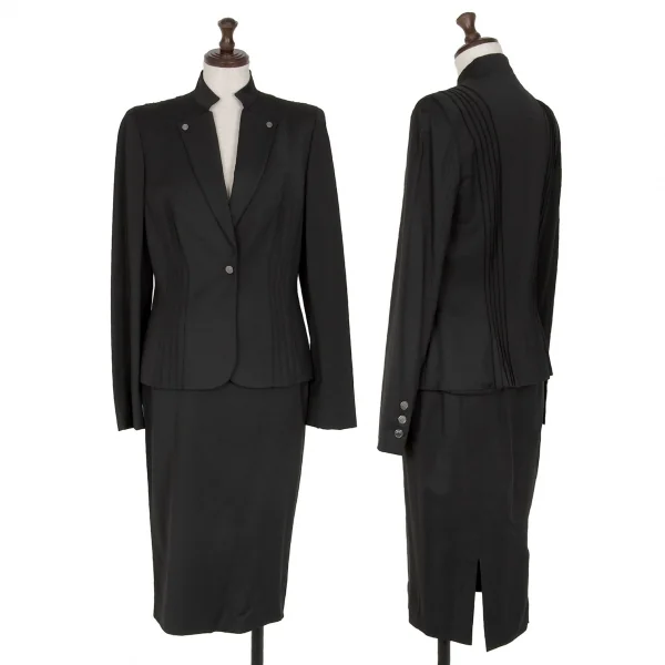 ジャンニヴェルサーチGIANNI VERSACE ダブルストレッチスカート 黒40 K-116826_012