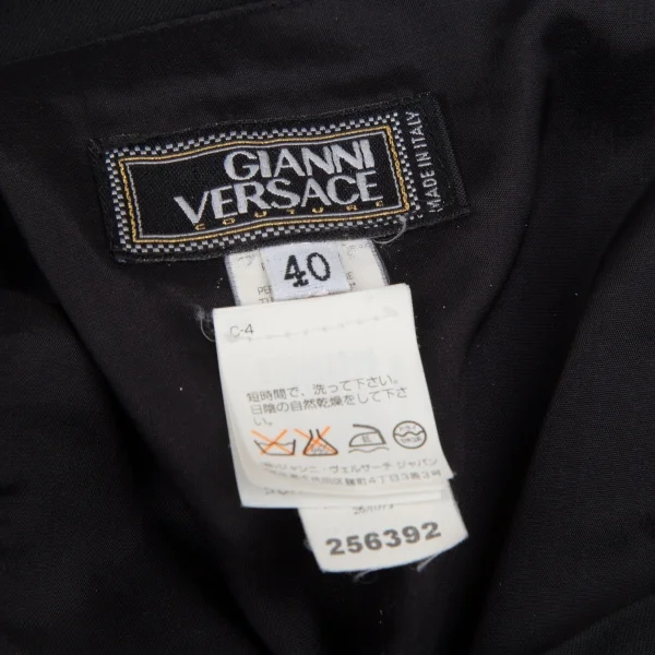 ジャンニヴェルサーチGIANNI VERSACE ダブルストレッチスカート 黒40 K-116826_015
