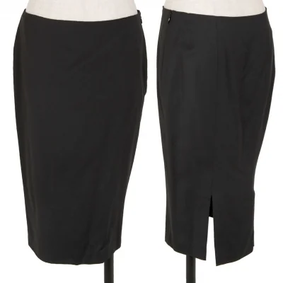 ジャンニヴェルサーチGIANNI VERSACE ダブルストレッチスカート 黒