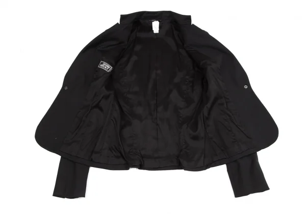 ジャンニヴェルサーチGIANNI VERSACE スタンドカラーピンタックセットアップスーツ 黒40 K-116827_010