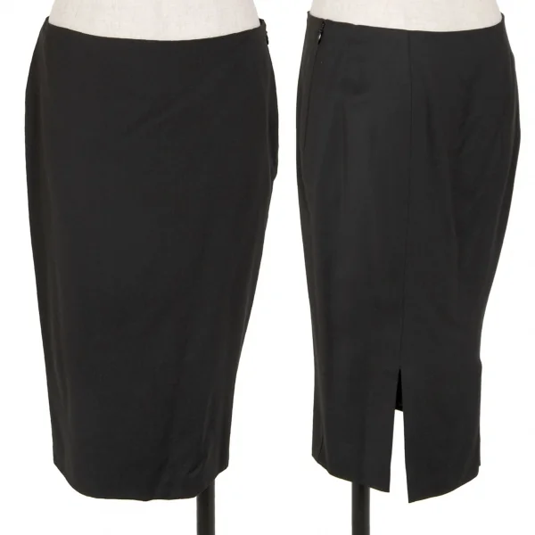 ジャンニヴェルサーチGIANNI VERSACE スタンドカラーピンタックセットアップスーツ 黒40 K-116827_012