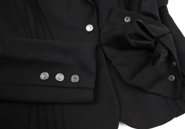 ジャンニヴェルサーチGIANNI VERSACE スタンドカラーピンタックセットアップスーツ 黒40 K-116827_006