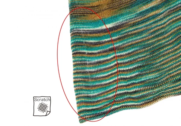 ミッソーニMISSONI 襟付きグラデーションニットトップス 緑M位 K-116856_011