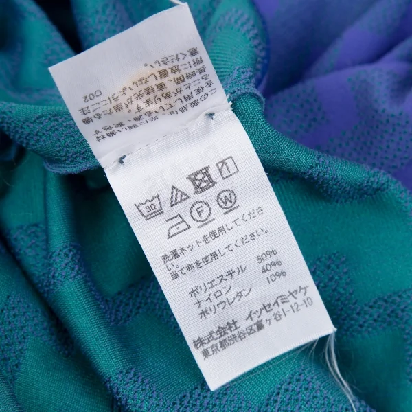 プリーツプリーズPLEATS PLEASE A-POC INSIDE ジグザグジャガードレギンスパンツ 青3 K-116859_013