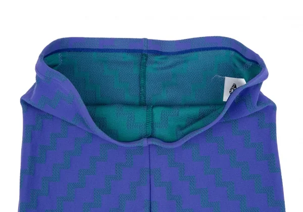 プリーツプリーズPLEATS PLEASE A-POC INSIDE ジグザグジャガードレギンスパンツ 青3 K-116859_003