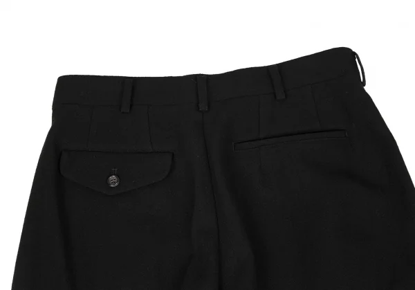 コムデギャルソン オムプリュスCOMME des GARCONS HOMME PLUS ジョーゼット裾ダブルツータックパンツ 黒M K-116862_010