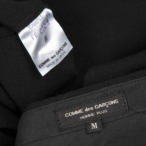 コムデギャルソン オムプリュスCOMME des GARCONS HOMME PLUS ジョーゼット裾ダブルツータックパンツ 黒M K-116862_012